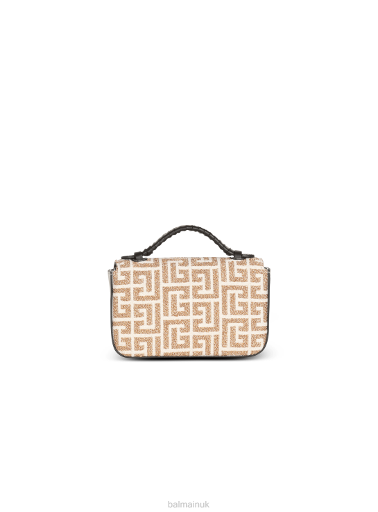 Accessories D0022456 Gold Balmain Women B-Buzz Mini Bag With Lurex Monogram