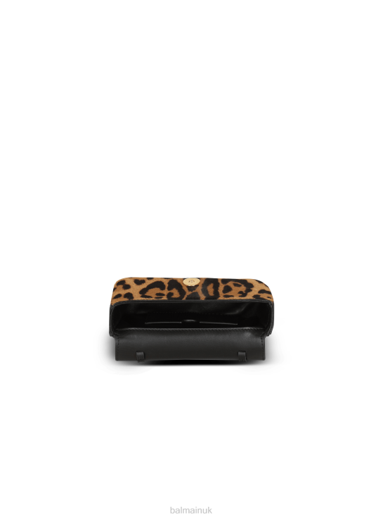 Accessories D0022470 Brown Balmain Women Leopard-Effect B-Buzz Mini Bag