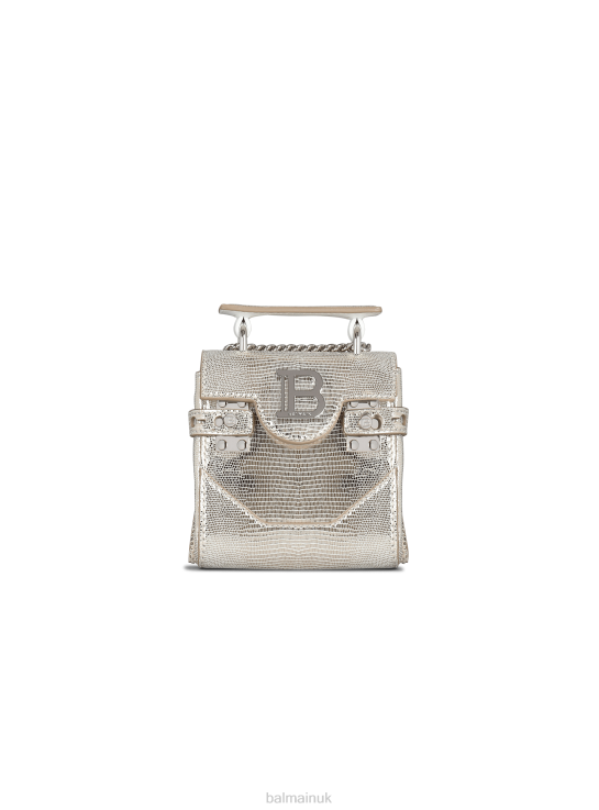 Accessories D0022499 Silver Balmain Women Leather B-Buzz Mini Bag
