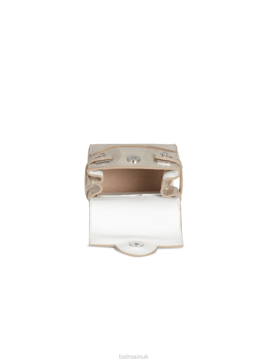 Accessories D0022499 Silver Balmain Women Leather B-Buzz Mini Bag