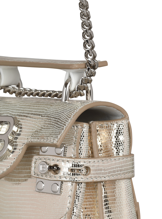 Accessories D0022499 Silver Balmain Women Leather B-Buzz Mini Bag
