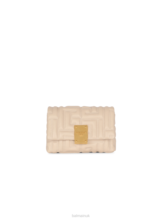 Accessories D0022521 Beige Balmain Women 1945 Soft Mini Bag In Quilted Leather