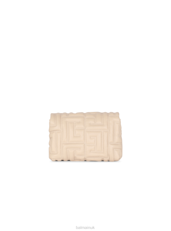 Accessories D0022521 Beige Balmain Women 1945 Soft Mini Bag In Quilted Leather