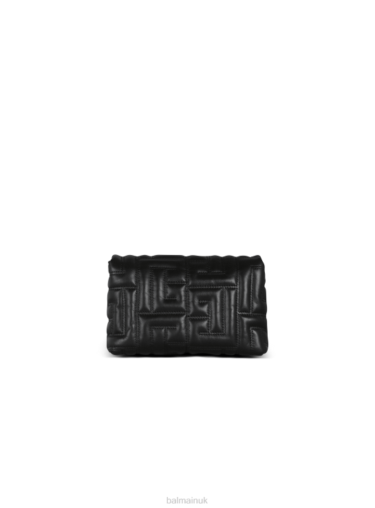Accessories D0022525 Black Balmain Women 1945 Soft Mini Bag In Quilted Leather