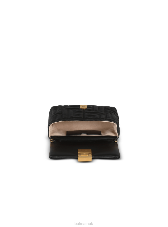 Accessories D0022525 Black Balmain Women 1945 Soft Mini Bag In Quilted Leather