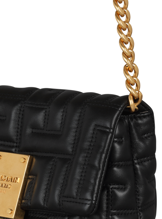 Accessories D0022525 Black Balmain Women 1945 Soft Mini Bag In Quilted Leather