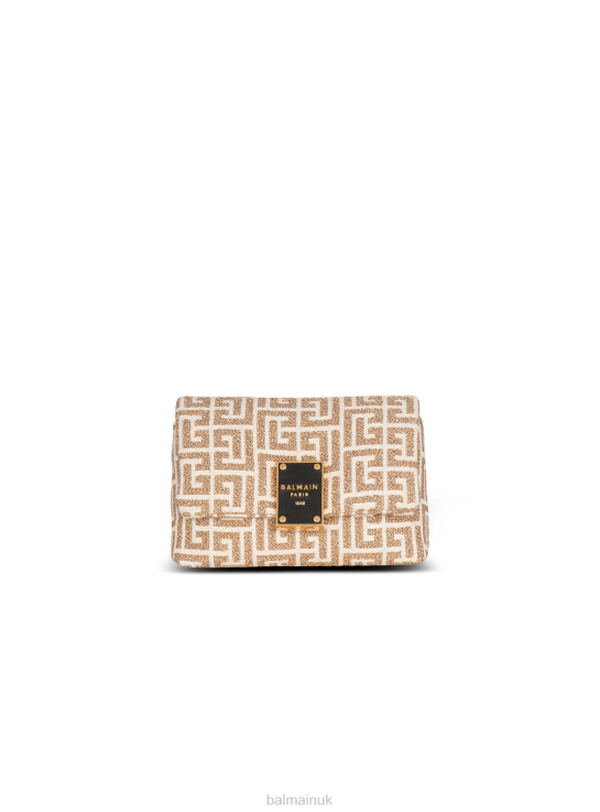 Accessories D0022530 Gold Balmain Women 1945 Soft Mini Bag With Monogram