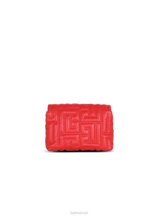 Accessories D0022533 Red Balmain Women 1945 Soft Mini Bag In Quilted Leather