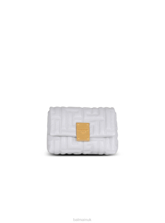 Accessories D0022544 Grey Balmain Women Mini 1945 Soft Bag In Quilted Leather
