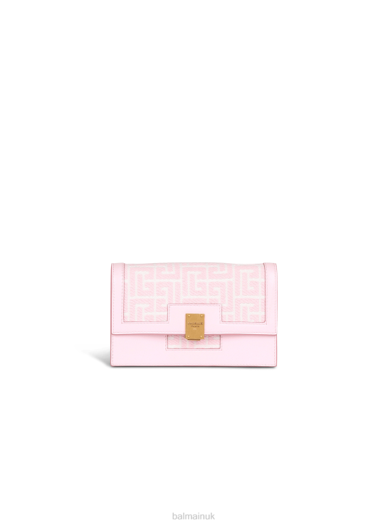 Accessories D0022545 Pink Balmain Women Mini-Sized Bicolor Jacquard 1945 Bag