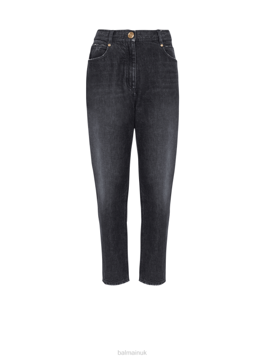 Clothing D0022418 Black Balmain Women Eco-Designed Boyfriend Jeans