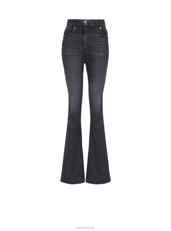 Clothing D0022422 Black Balmain Women Eco-Designed Bootcut Jeans