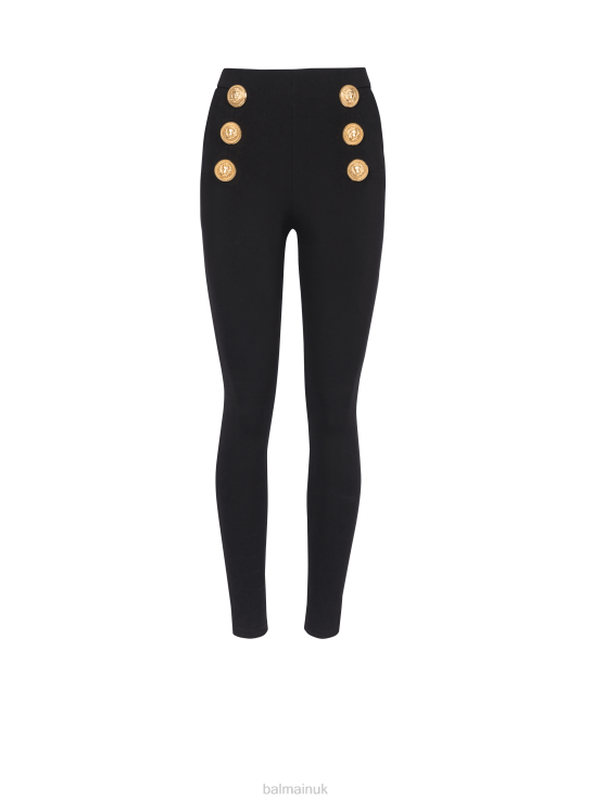 Clothing D0022384 Black Balmain Women Jersey Skinny Pants