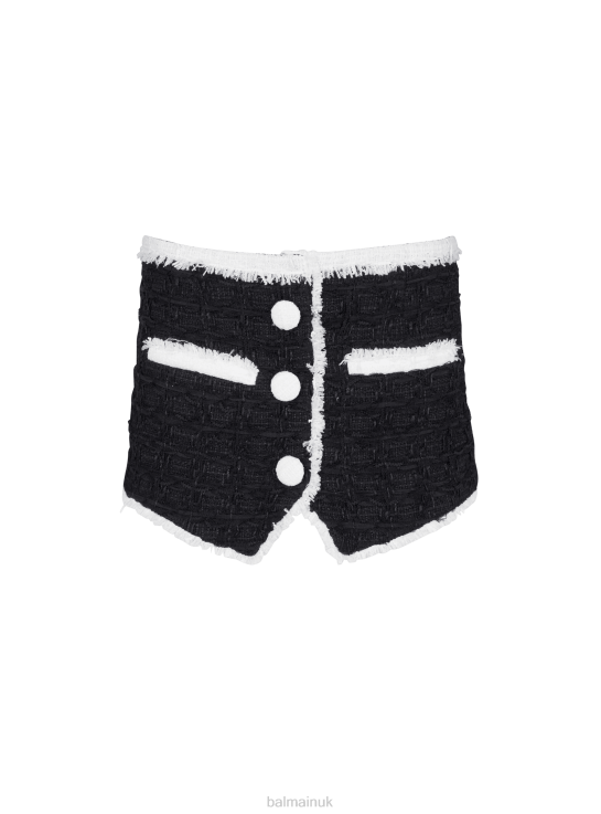 Clothing D0022357 Black Balmain Women Tweed Mini-Skirt