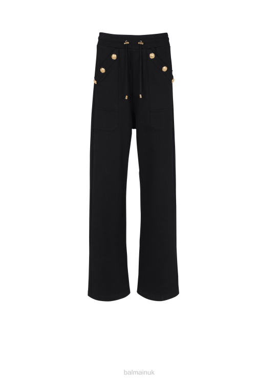 Clothing D0022375 Black Balmain Women Loose-Fitting Jogging Bottoms Made From Eco-Responsible Cotton