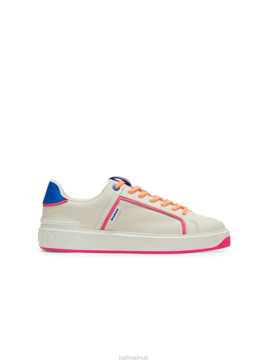 Footwear D0022613 Multicolor Balmain Women B-Court Leather Trainers
