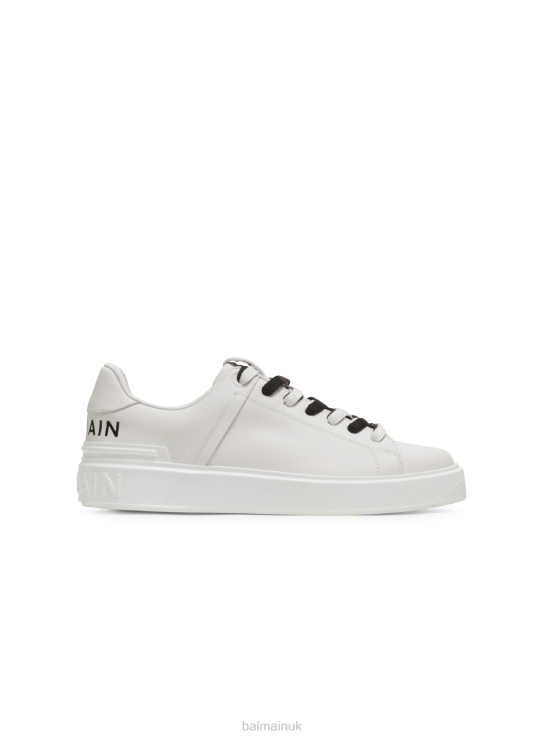 Footwear D0022620 White Balmain Women B-Court Smooth Leather Trainers