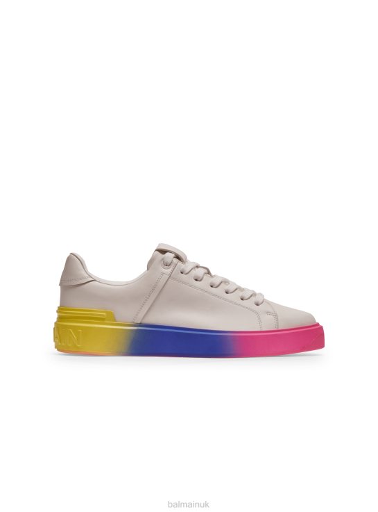 Footwear D0022622 White Balmain Women B-Court Leather Trainers