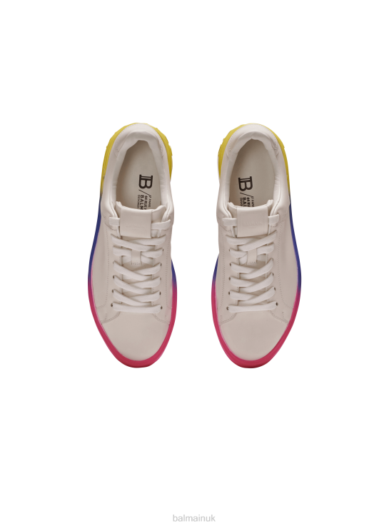 Footwear D0022622 White Balmain Women B-Court Leather Trainers