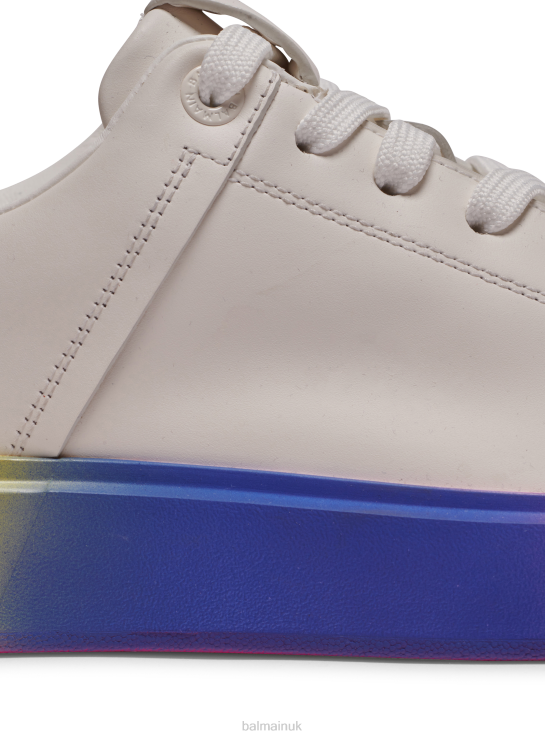 Footwear D0022622 White Balmain Women B-Court Leather Trainers