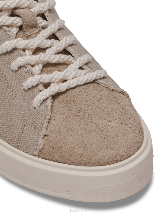 Footwear D0022623 Beige Balmain Women B-Court Leather Trainers