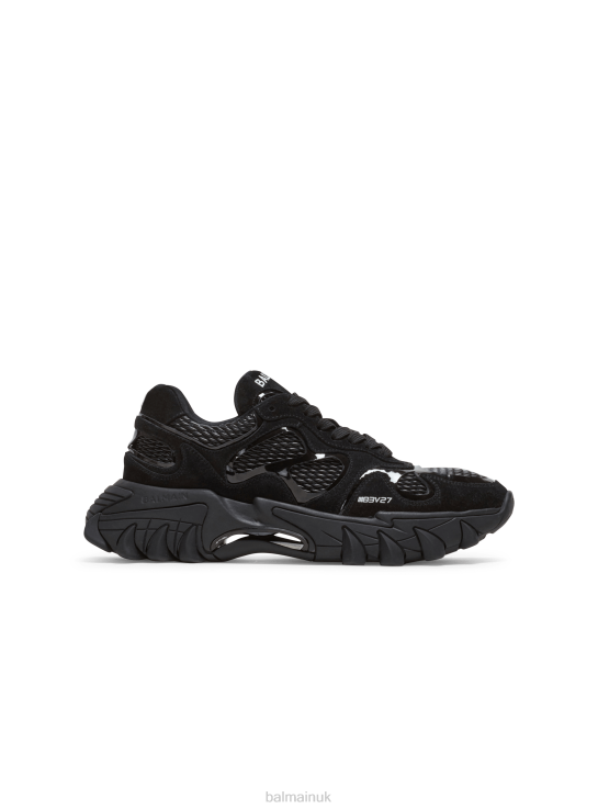 Footwear D0022594 Black Balmain Women B-East Trainer In Leather, Suede And Mesh