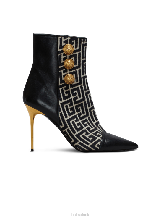 Footwear D0022672 Black Balmain Women Knit And Suede B-Bold Wedge Sneakers