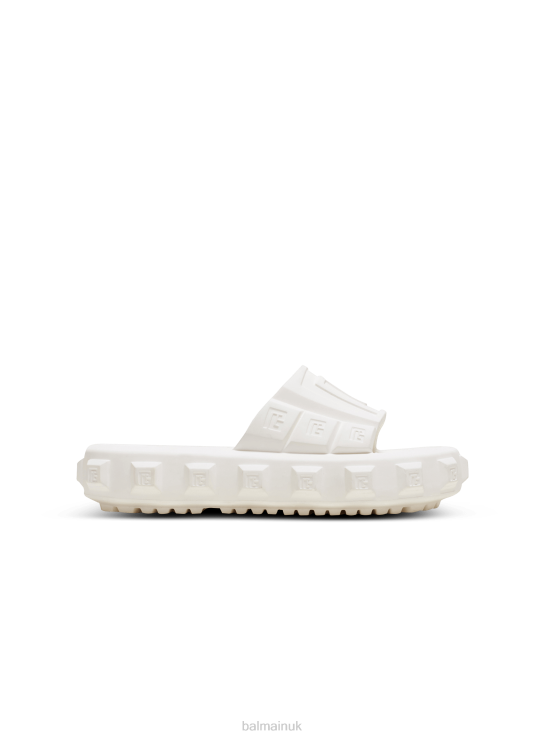 Footwear D0022685 White Balmain Women Ari Flat Mules
