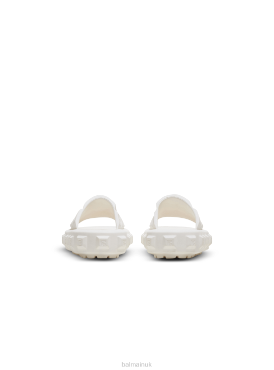 Footwear D0022685 White Balmain Women Ari Flat Mules