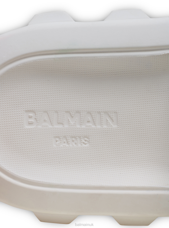 Footwear D0022685 White Balmain Women Ari Flat Mules