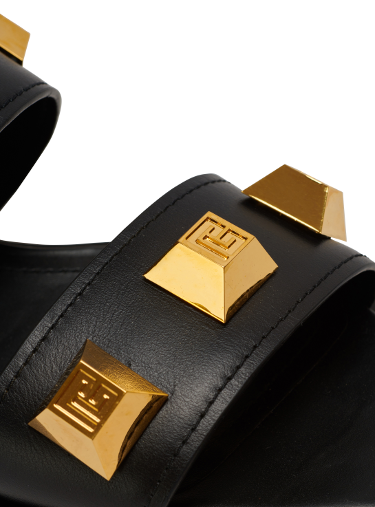 Footwear D0022688 Black Balmain Women Ana Leather Sandals