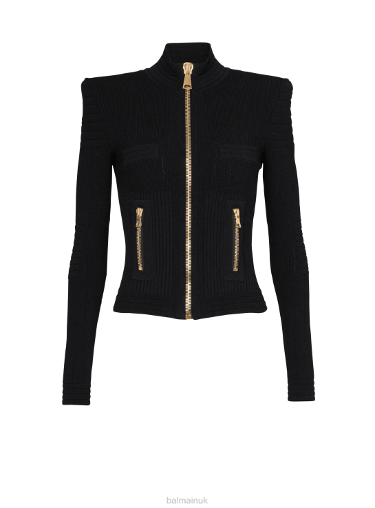 Clothing D0022332 Black Balmain Women Knit Cardigan