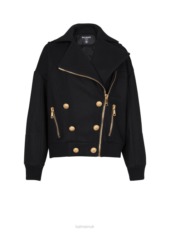 Clothing D0022133 Black Balmain Women Wool Jacket