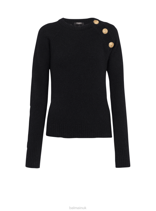 Clothing D0022339 Black Balmain Women Cashmere Sweater