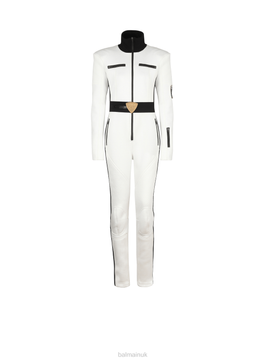 Clothing D0022392 White Balmain x Rossignol Women Monogram Ski Suit